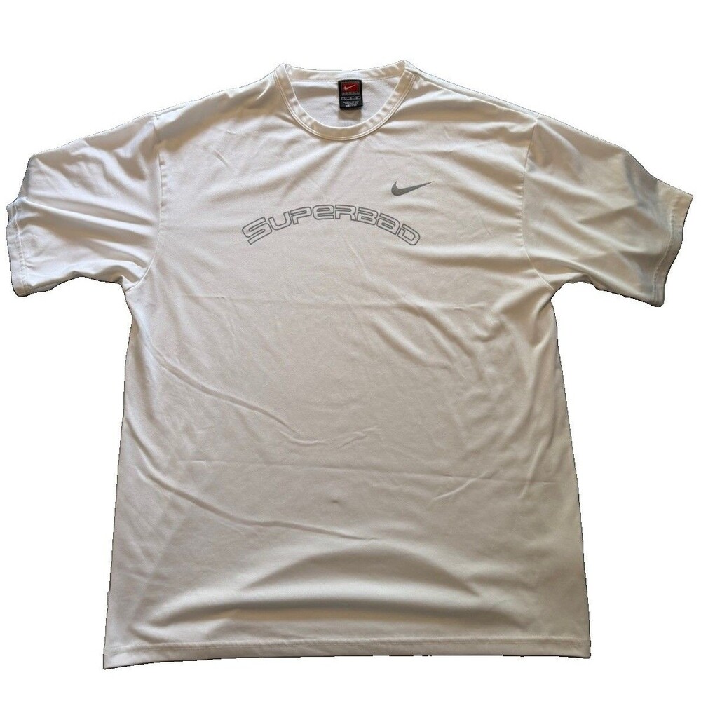 NIKE KOBE Black Mamba T-SHIRT Superbad Dri-Fit Mens Sz Large White Logo
